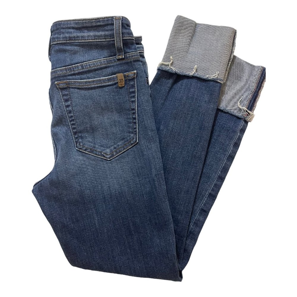 Joe's Jeans Women's Barb Cuff Mid Rise Crop Blue Jeans Size 25 Style 4500371793 - Picture 2 of 11